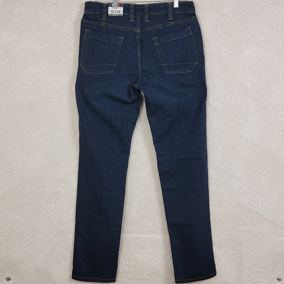 5.11 Tactical Defender Flex Straight Dark Wash Denim Blue Jeans Sz 32x34 NEW - Picture 3 of 12